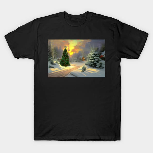 Christmas forest T-Shirt by FineArtworld7